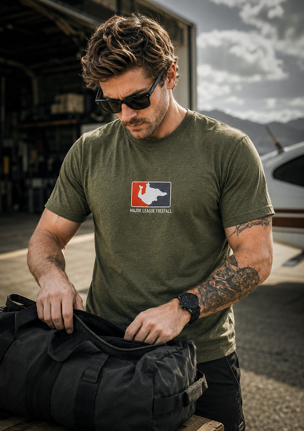 MLF OG Drop Zone Tee - Military Green