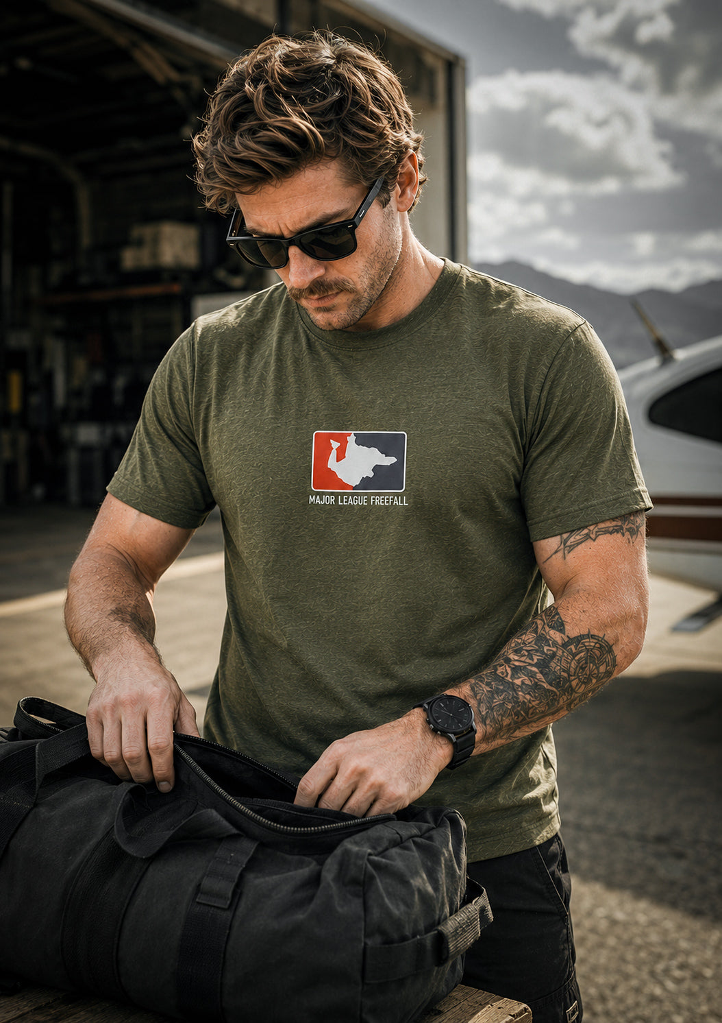 MLF OG Drop Zone Tee - Military Green
